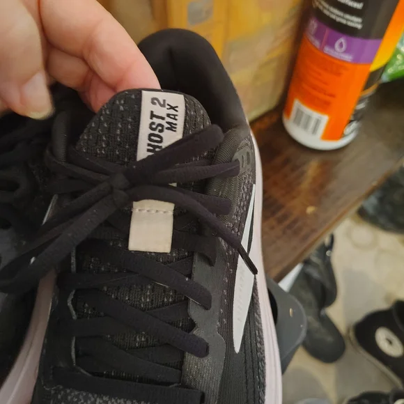 Brooks Ghost Max 2 Black and Pink Athletic Sneakers - Picture 4 of 6